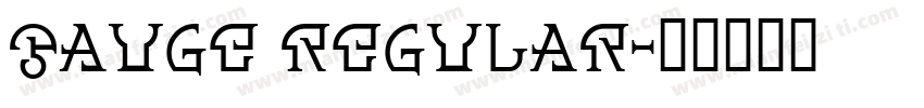 Gauge Regular字体转换